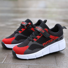 将图片加载到图库查看器,Kids Roller Skate Shoes Boy Girl Wheels Sneakers with Wheels Children Boys Girls Roller Sneakers Fashion Tennis Shoes Casual Shoes