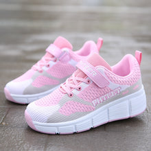 将图片加载到图库查看器,Kids Roller Skate Shoes Boy Girl Wheels Sneakers with Wheels Children Boys Girls Roller Sneakers Fashion Tennis Shoes Casual Shoes