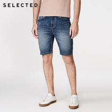 将图片加载到图库查看器,SELECTED Lycra fiber blend cone shape leisure jean shorts C|4182S3513