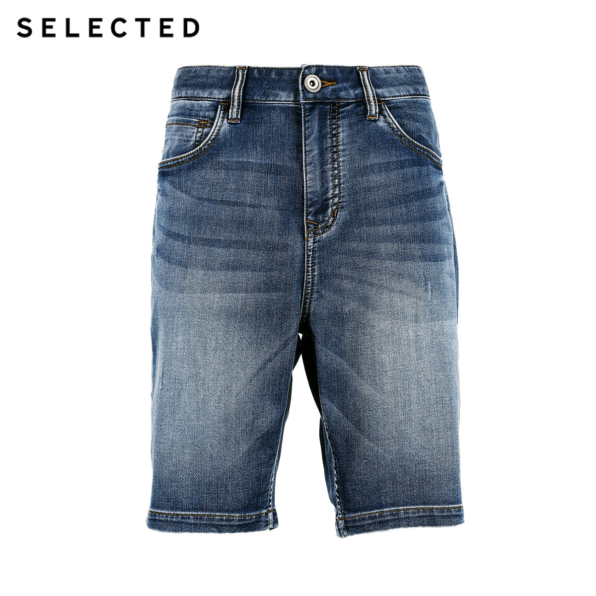 SELECTED Lycra fiber blend cone shape leisure jean shorts C|4182S3513