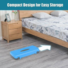 Cargar imagen en el visor de la galería, 26" Aerobic Exercise Cardio Stepper with Riser-Blue - Color: Blue