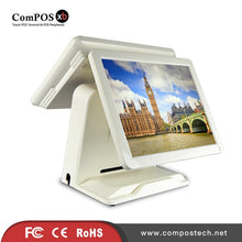 Load image into Gallery viewer, Safe and efficient POS terminal 5 wire resistive screen dual screen POS system with MSR