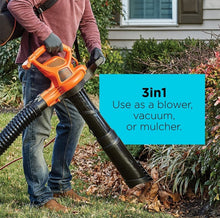 Load image into Gallery viewer, BLACK+DECKER BEBL7000 Back Pack Leaf Blower Vacuum and Mulcher