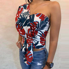 將圖片載入圖庫檢視器 Sexy Feminine Blouse Women Printed One Shoulder Half Sleeve Tops Summer Shirt Blouse Blouses 2020 Women Blusas Mujer De Moda