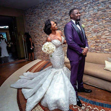 將圖片載入圖庫檢視器 Illusion Back Mermaid Wedding Dress 2020 Luxury Beading Lace Sweetheart Wedding Gowns Plus Size Vestidos De Novia