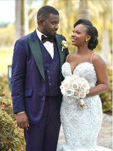 將圖片載入圖庫檢視器 Illusion Back Mermaid Wedding Dress 2020 Luxury Beading Lace Sweetheart Wedding Gowns Plus Size Vestidos De Novia