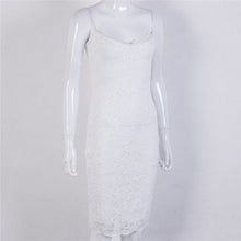 Load image into Gallery viewer, Sexy Summer Lace Elegant Party Bodycon Dress For Women V-Neck Spaghetti Strap Knee-Length Women's Dresses