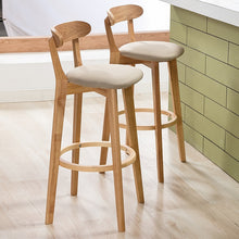 Load image into Gallery viewer, Solid wood bar stools for kitchen and high table Modern Minimalist stool chair counter stool bar table High stool back bar chair