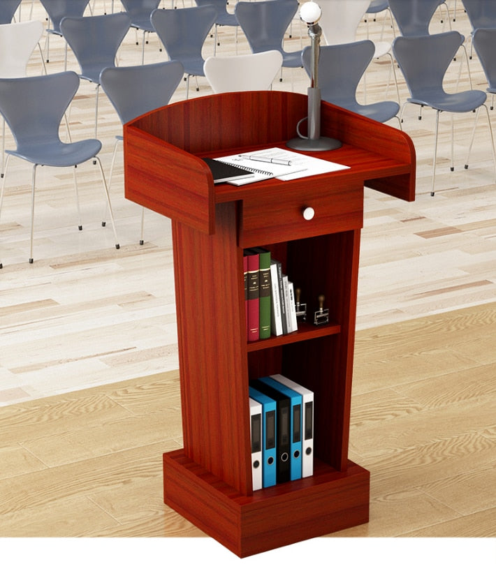 Speech platform simple modern welcome desk reception desk shopping guide reception desk host desk MC desk