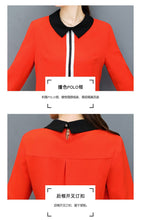 Cargar imagen en el visor de la galería, Women's Office Blouse Elegant Chiffon Shirts White or Red Slim Blouse Casual Long Sleeve Plus Size White Shirt
