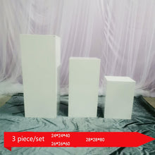 Load image into Gallery viewer, Square Dessert Table Iron Plinth Wedding Props Scene Layout Dessert Display Stand Party Birthday Wedding Decoration