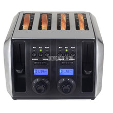 将图片加载到图库查看器,Stainless Steel Bread Baking Oven Machine Single/Double Bread Side Electric Toaster Automatic Breakfast Toast Sandwich Maker
