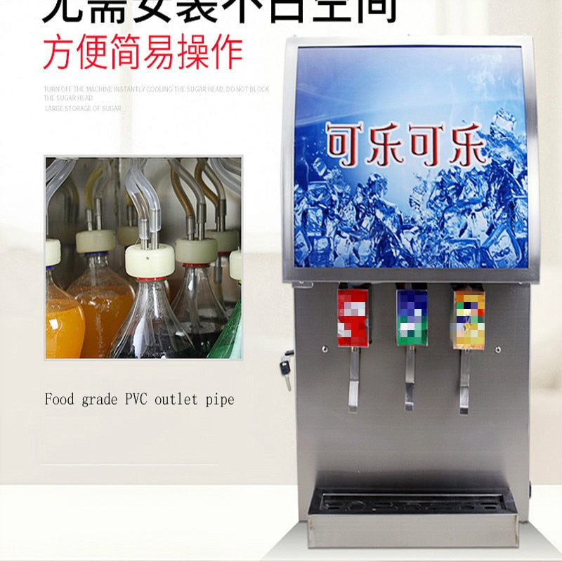 Stainless Steel Commercial 3 Valves Cola Making Machine Automatic Electric Cold Cola Dispenser Carbonated Drink Maker Machine