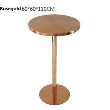 Load image into Gallery viewer, Stainless Steel Gold-Plated Titanium High Round Table Bar Small Home Simple Modern Round Table. Bar Table