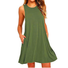 將圖片載入圖庫檢視器 Summer Cotton Dress Women Sleeveless Beach Black Dress Casual  Pocket Loose Dress Female Plus Size Dress Fashion Clothing