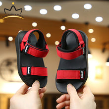 将图片加载到图库查看器,Summer New Canvas Sandals Boys Girls Sandals Solid Color Soft Soled Anti-Slip Children Kids Shoes Summer Beach Sandals