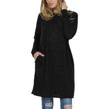 将图片加载到图库查看器,Sweatshirts Ladies Ladies Solid O neck Long Sleeve polyester Pullover Women streetwear Oversized Hoodie Top 2019 sudadera mujer