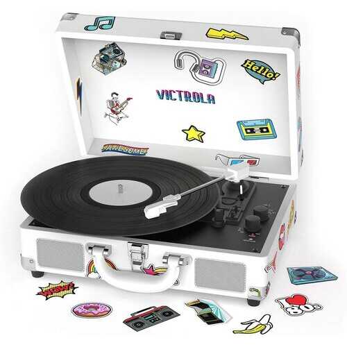 Bluetooth Suitcase Turntable Canvas