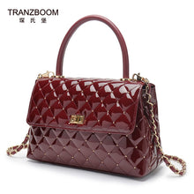 Load image into Gallery viewer, TRANZBOOM New Patent Leather Bags Real Cowhide Leather luxury handbags women bags designer women famous brand Female shoulder