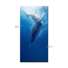 Cargar imagen en el visor de la galería, The Northern Sea Has A Fish Named Kun Abstract Oil Painting On Canvas. Humpback Whale. Handpainted Paintings Wall Art Home Decor Picture