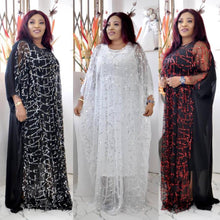 將圖片載入圖庫檢視器 Tilapia gorgerous maxi long party loose Sequin flash fashion dress with elastic inner