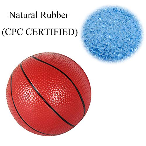 Toddlers/Kids Replacement Rubber Mini Toy Plastic Basketballs 6.29" Basketballs for Kids Adults (4PCS)