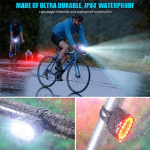 Charger l'image dans la galerie, USB Rechargeable Front Rear Bicycle Light Lithium Battery LED Waterproof  Bike Taillight Cycling Helmet Light Lamp Mount Bicycle