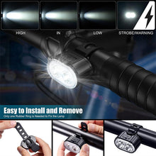 Charger l'image dans la galerie, USB Rechargeable Front Rear Bicycle Light Lithium Battery LED Waterproof  Bike Taillight Cycling Helmet Light Lamp Mount Bicycle