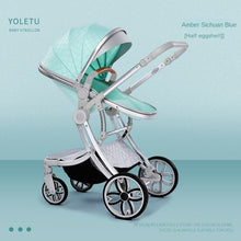 將圖片載入圖庫檢視器 Umaubaby Baby Stroller Can Sit Armchair 2-in-1 High Landscape Two-Way Newborn Shock Absorber Four-Wheel Baby Stroller