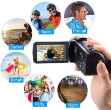Cargar imagen en el visor de la galería, Video Camera 4K Camcorder 16X 48MP WiFi Webcam Live Streaming For Youbute 3.0 Inch Touch Screen Nightshot UHD Recorder Handycam