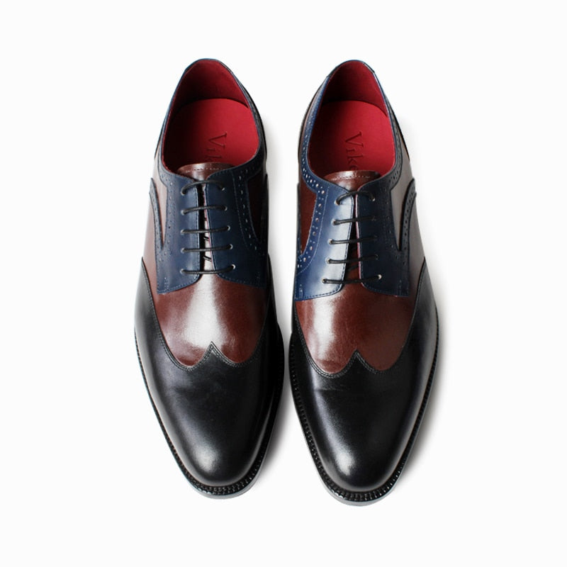 Vikeduo 2020 new autumn and winter men's leather kangaroo shoes bronze wedding dress office men's shoes