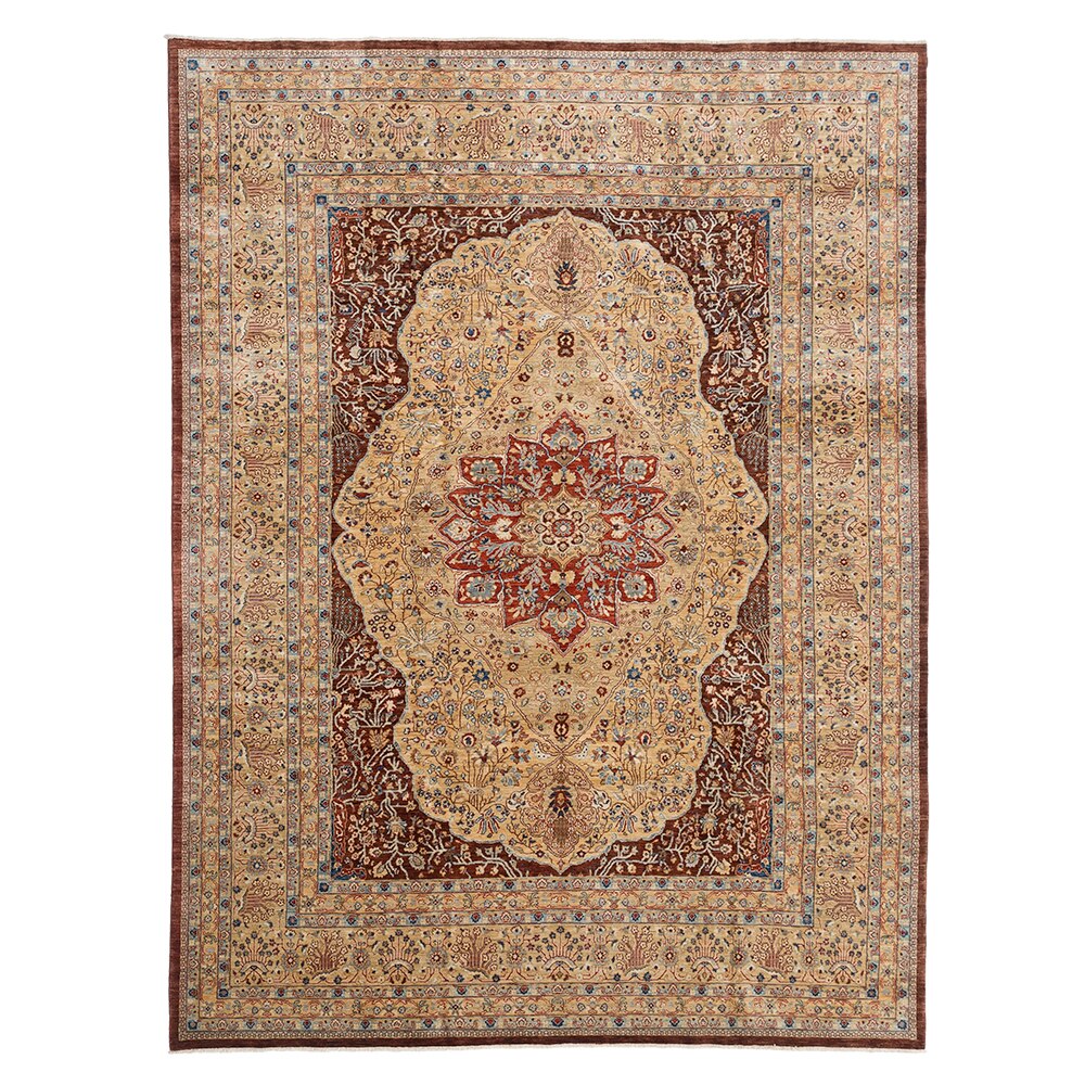 Vision Taste Afghanistan Luxurious Villa Court Model House Manual Tie Wool Carpet Luxury House