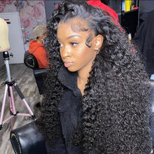 將圖片載入圖庫檢視器 Water Wave Lace Front Wig Full Lace Front Human Hair Wigs For Black Women 30 34 Inch HD Wet And Wavy Loose Deep Wave Frontal Wig