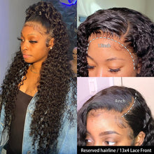 將圖片載入圖庫檢視器 Water Wave Lace Front Wig Full Lace Front Human Hair Wigs For Black Women 30 34 Inch HD Wet And Wavy Loose Deep Wave Frontal Wig