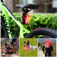 Charger l'image dans la galerie, Waterproof USB Rechargeable Front Rear Bike Bicycle Light Lithium Battery LED Taillight Cycling Helmet Light Lamp Flashlight