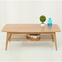 Load image into Gallery viewer, White Oak Coffee Table Simple Modern Dining Table Japanese Double-decker Nordic Tea table Coffee Table