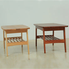 Load image into Gallery viewer, White Oak Coffee Table Simple Modern Dining Table Japanese Double-decker Nordic Tea table Coffee Table