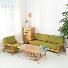 Load image into Gallery viewer, White Oak Coffee Table Simple Modern Dining Table Japanese Double-decker Nordic Tea table Coffee Table