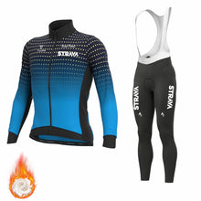 Load image into Gallery viewer, Winter Thermal Fleece STRAVA Cycling Jersey Set Racing Bike Cycling Suit Mountian Bicycle Cycling Clothing Ropa Ciclismo Bicycle
