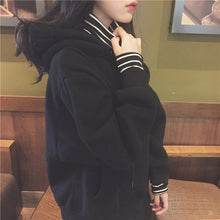 將圖片載入圖庫檢視器 Women's Winter Sweater new casual Korean Style large size Hoodies Sweatshirt Tops Pullovers Harajuku funny high collar cute fashion sweatershirt