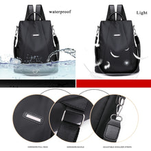 將圖片載入圖庫檢視器 Women  Anti-theft Travel Backpack Portable Waterproof Schoolbag Girls Casual Nylon Lager Capacity Shoulder Bag Ladies Fashion
