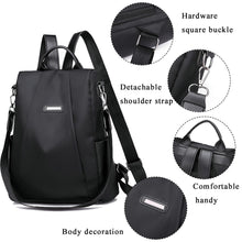 將圖片載入圖庫檢視器 Women  Anti-theft Travel Backpack Portable Waterproof Schoolbag Girls Casual Nylon Lager Capacity Shoulder Bag Ladies Fashion