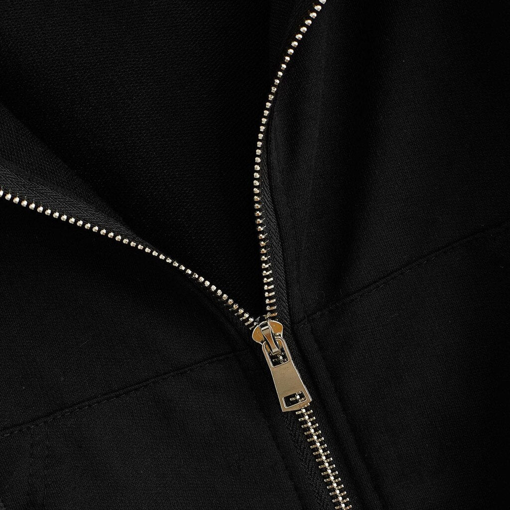 Women's Drawstring Hooded Long Sleeve Hoodie Sweater Zip Up Crop Casual Jacket Zipper Coat Outwear #L10