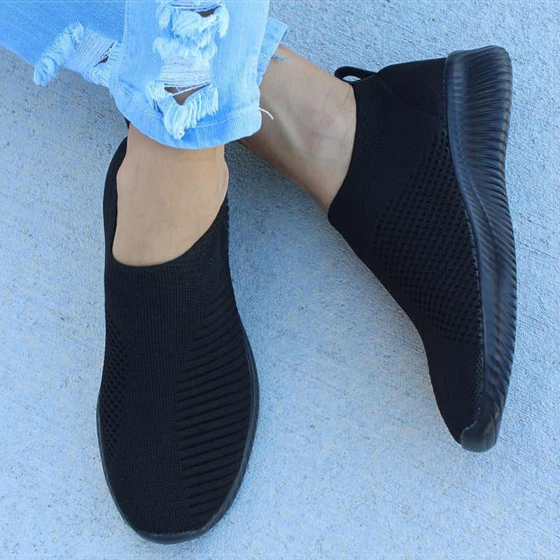Women's Flat Slip-on Casual Shoes Lightweight White Sneakers Summer Autumn Casual Chaussures Femme Basket Flats Shoes
