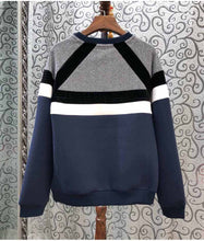 Load image into Gallery viewer, Women's New Contrast Color Striped Sports Leisure Knitted Sweater