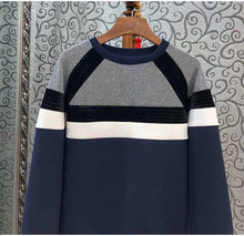 Load image into Gallery viewer, Women's New Contrast Color Striped Sports Leisure Knitted Sweater
