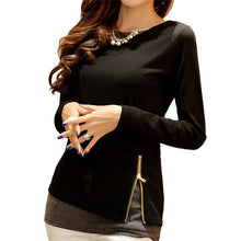 將圖片載入圖庫檢視器 Women's Sweater 2020 Casual Long Sleeve Side Zipper Felpe Donna Kpop Pullovers Zippers Tops Plus Size 5XL