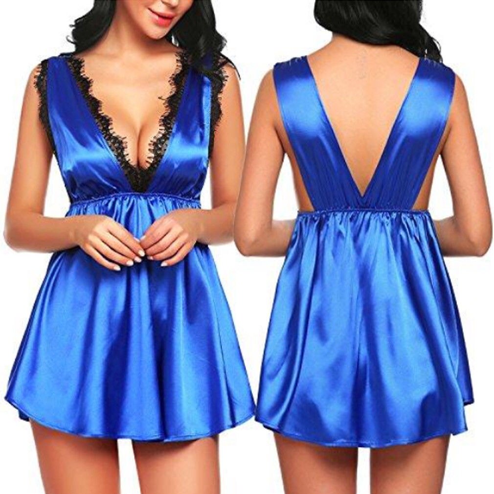 Women Sexy Lace Nightwear Robe Babydoll Sleepwear Dress Solid Summer Hot Comfort Fancy Female Clothing Costume