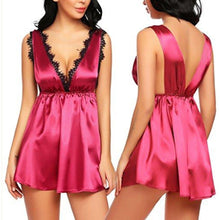 將圖片載入圖庫檢視器 Women Sexy Lace Nightwear Robe Babydoll Sleepwear Dress Solid Summer Hot Comfort Fancy Female Clothing Costume
