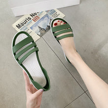 Cargar imagen en el visor de la galería, Women Summer Flat Sandals 2020 Open-Toed Slides Slippers Candy Color Casual Beach Outdoot Female Ladies Jelly Shoes
